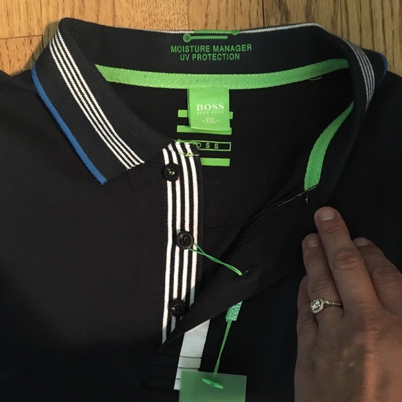 navy blue hugo boss polo shirt